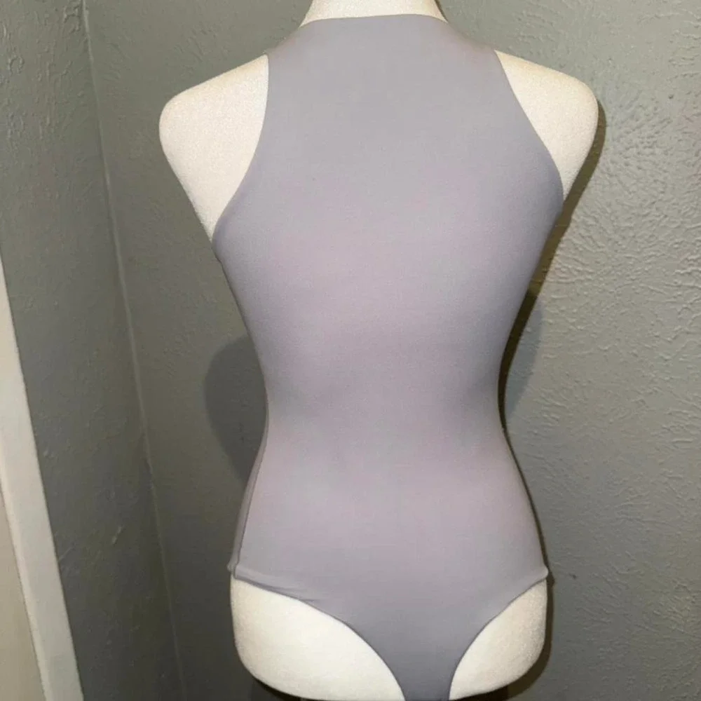 Skims‎ Fits Everybody High Neck Bodysuit, Size XS NWOT Gray
